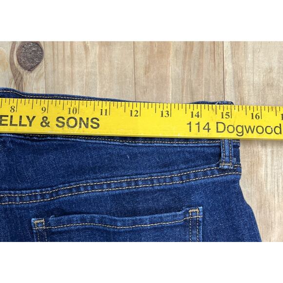 Old Navy Womens Size 2 Blue Mid-Rise Super Skinny Raw Hem Crop Denim Jeans - Picture 5 of 6